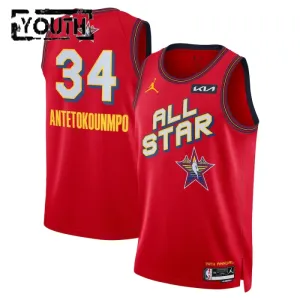 Maglia Jordan Giannis Antetokounmpo All Star 2025 Swingman Rosso - Bambino