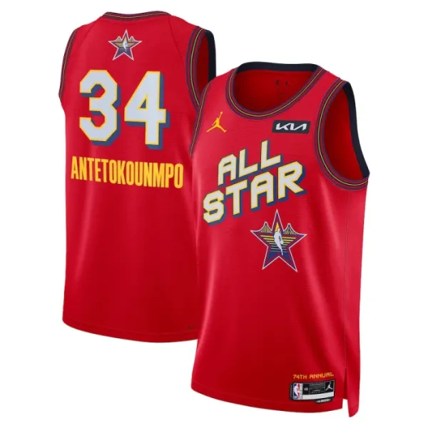 Maglia Jordan Giannis Antetokounmpo All Star 2025 Swingman Rosso - Uomo