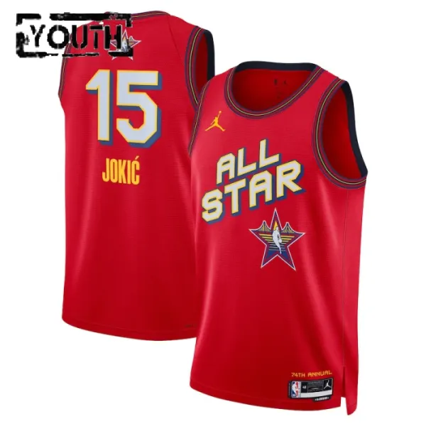 Maglia Jordan Nikola Jokic All Star 2025 Swingman Rosso - Bambino