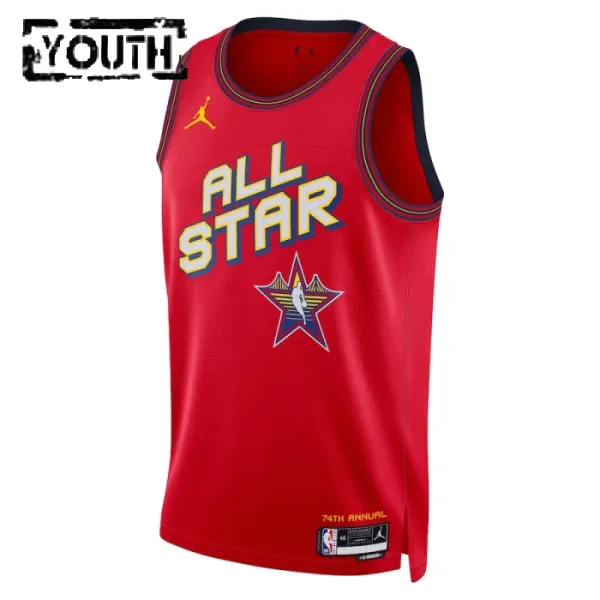 Maglia Jordan Nikola Jokic All Star 2025 Swingman Rosso - Bambino