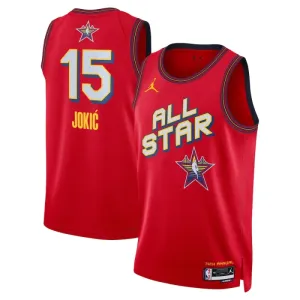 Maglia Jordan Nikola Jokic All Star 2025 Swingman Rosso - Uomo