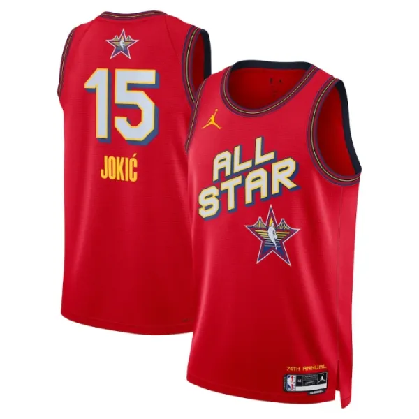 Maglia Jordan Nikola Jokic All Star 2025 Swingman Rosso - Uomo