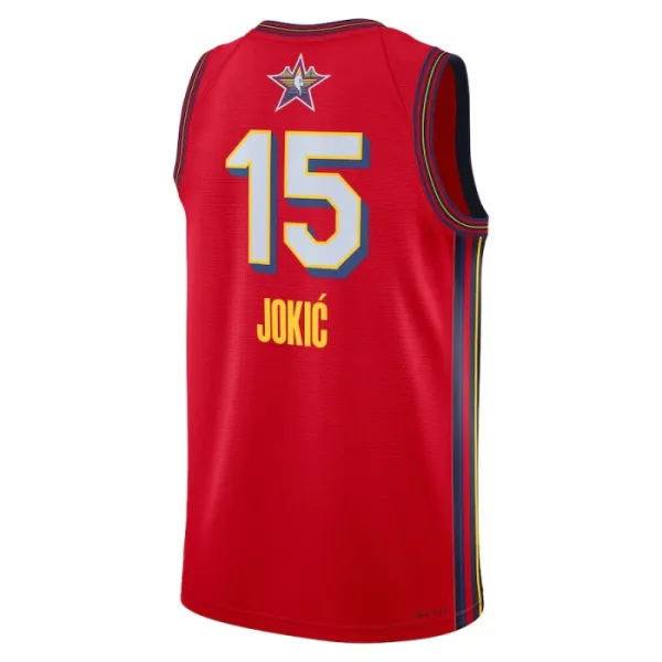 Maglia Jordan Nikola Jokic All Star 2025 Swingman Rosso - Uomo