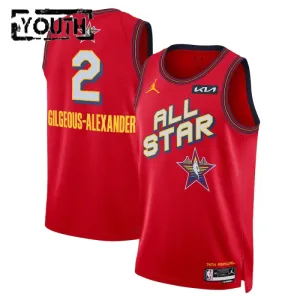Maglia Jordan Shai Gilgeous Alexander All Star 2025 Swingman Rosso - Bambino