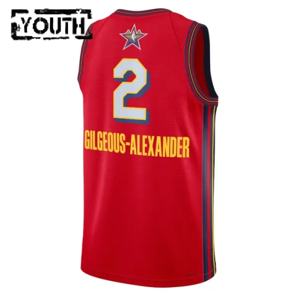 Maglia Jordan Shai Gilgeous Alexander All Star 2025 Swingman Rosso - Bambino