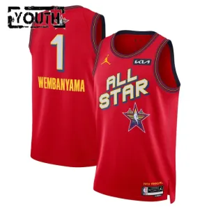 Maglia Jordan Victor Wembanyama All Star 2025 Swingman Rosso - Bambino