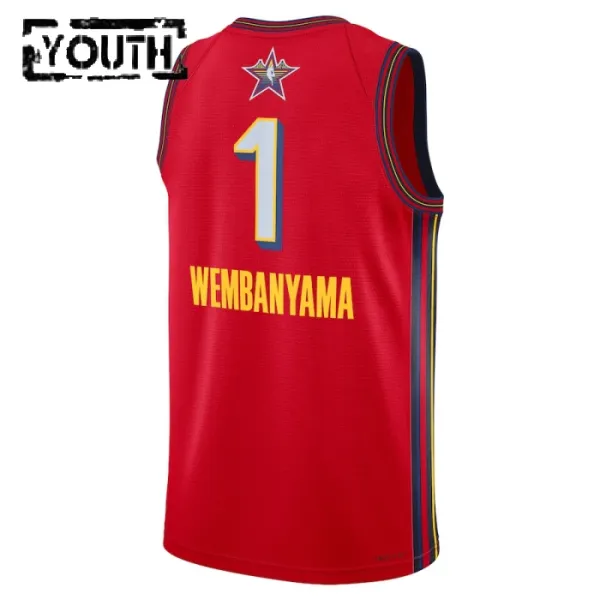 Maglia Jordan Victor Wembanyama All Star 2025 Swingman Rosso - Bambino