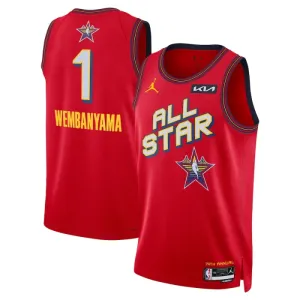 Maglia Jordan Victor Wembanyama All Star 2025 Swingman Rosso - Uomo