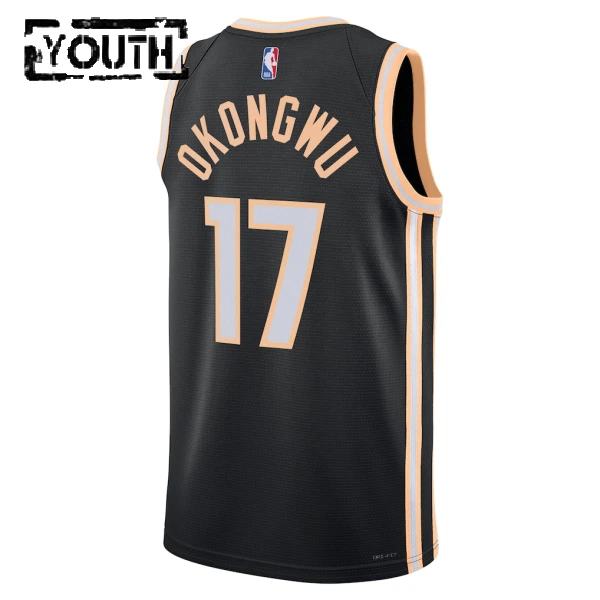 Maglia Atlanta Hawks Onyeka Okongwu City Edition 2025-26 Swingman Nero - Bambino
