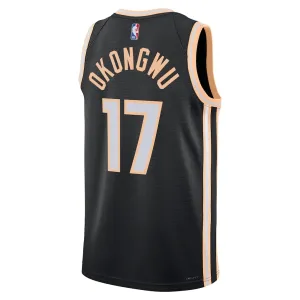 Maglia Atlanta Hawks Onyeka Okongwu City Edition 2025-26 Swingman Nero - Uomo