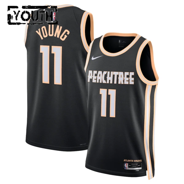 Maglia Atlanta Hawks Trae Young City Edition 2025-26 Swingman Nero - Bambino