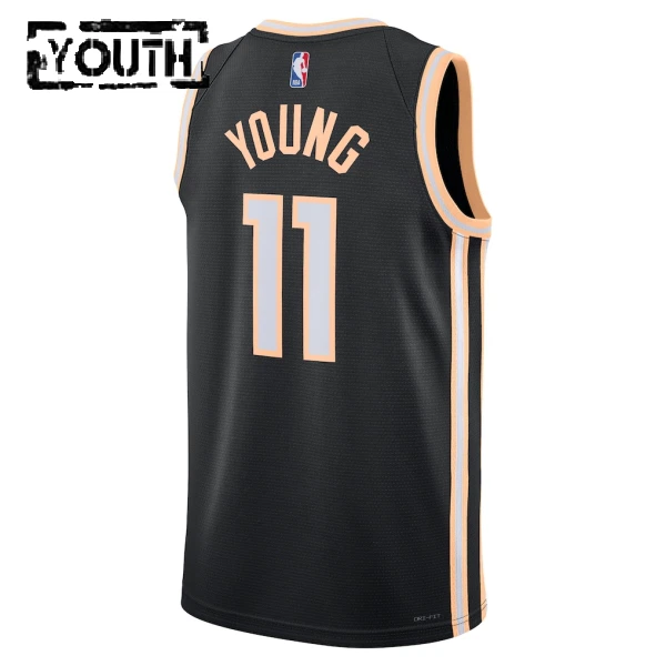 Maglia Atlanta Hawks Trae Young City Edition 2025-26 Swingman Nero - Bambino