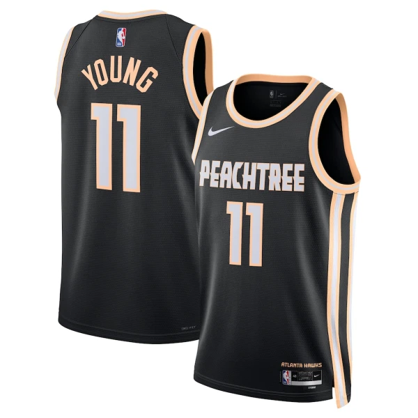Maglia Atlanta Hawks Trae Young City Edition 2025-26 Swingman Nero - Uomo