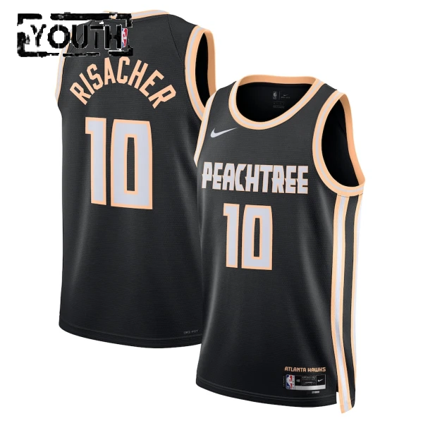 Maglia Atlanta Hawks Zaccharie Risacher City Edition 2025-26 Swingman Nero - Bambino