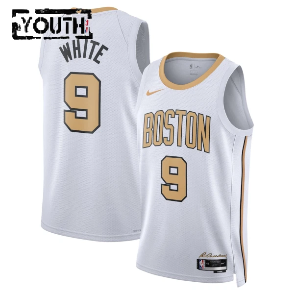Maglia Boston Celtics Derrick White City Edition 2025-26 Swingman Bianco - Bambino Maglia Boston Celtics Derrick White City Edition 2025-26 Swingman Bianco - Bambino