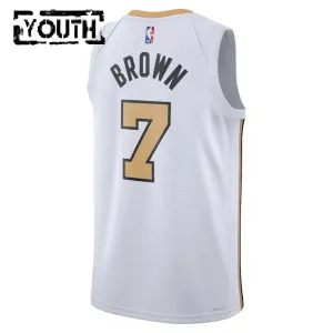 Maglia Boston Celtics Jaylen Brown City Edition 2025-26 Swingman Bianco - Bambino