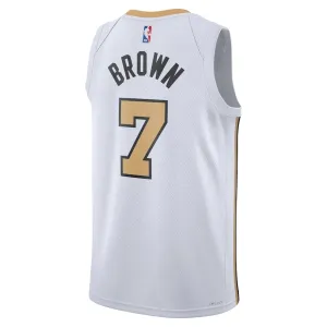Maglia Boston Celtics Jaylen Brown City Edition 2025-26 Swingman Bianco - Uomo