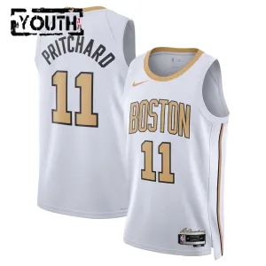 Maglia Boston Celtics Payton Pritchard City Edition 2025-26 Swingman Bianco - Bambino