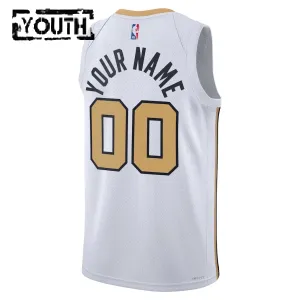 Maglia Boston Celtics Personalizzata City Edition 2025-26 Swingman Bianco - Bambino