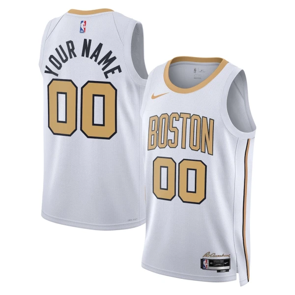 Maglia Boston Celtics Personalizzata City Edition 2025-26 Swingman Bianco - Uomo