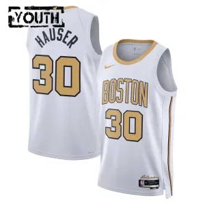 Maglia Boston Celtics Sam Hauser City Edition 2025-26 Swingman Bianco - Bambino