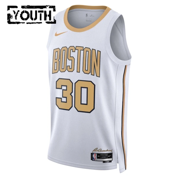 Maglia Boston Celtics Sam Hauser City Edition 2025-26 Swingman Bianco - Bambino