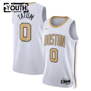 Maglia Boston Celtics Tatum City Edition 2025-26 Swingman Bianco - Bambino