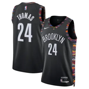 Maglia Brooklyn Nets Cam Thomas City Edition 2025-26 Swingman Nero - Uomo