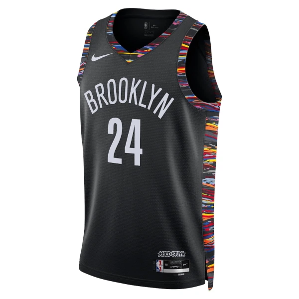Maglia Brooklyn Nets Cam Thomas City Edition 2025-26 Swingman Nero - Uomo