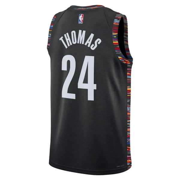 Maglia Brooklyn Nets Cam Thomas City Edition 2025-26 Swingman Nero - Uomo