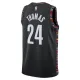 Maglia Brooklyn Nets Cam Thomas City Edition 2025-26 Swingman Nero - Uomo