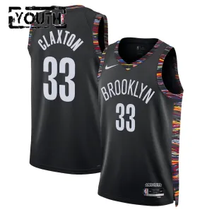 Maglia Brooklyn Nets Nic Claxton City Edition 2025-26 Swingman Nero - Bambino