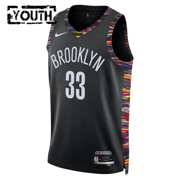 Maglia Brooklyn Nets Nic Claxton City Edition 2025-26 Swingman Nero - Bambino