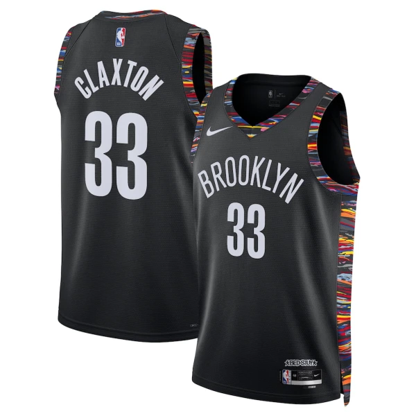 Maglia Brooklyn Nets Nic Claxton City Edition 2025-26 Swingman Nero - Uomo