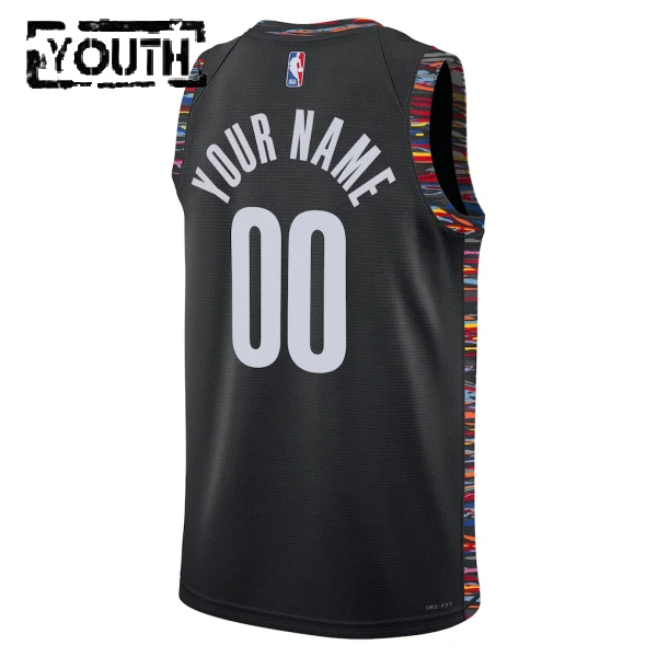 Maglia Brooklyn Nets Personalizzata City Edition 2025-26 Swingman Nero - Bambino