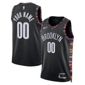 Maglia Brooklyn Nets Personalizzata City Edition 2025-26 Swingman Nero - Uomo