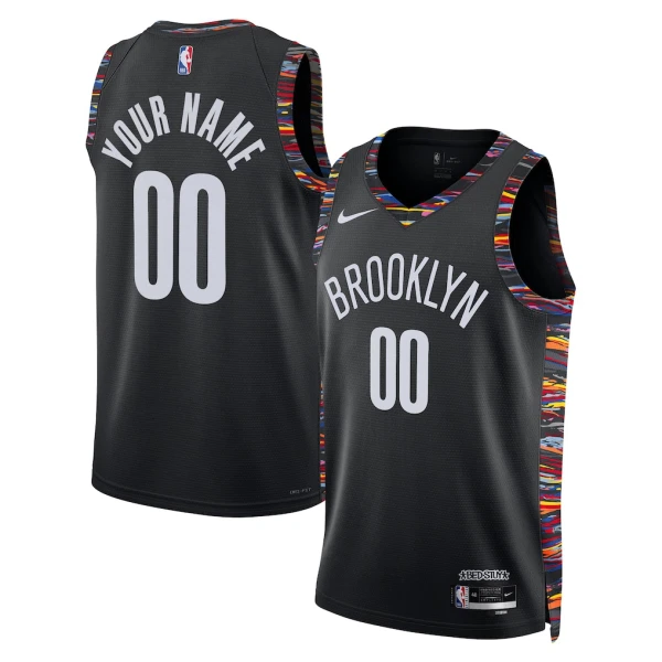 Maglia Brooklyn Nets Personalizzata City Edition 2025-26 Swingman Nero - Uomo Maglia Brooklyn Nets Personalizzata City Edition 2025-26 Swingman Nero - Uomo