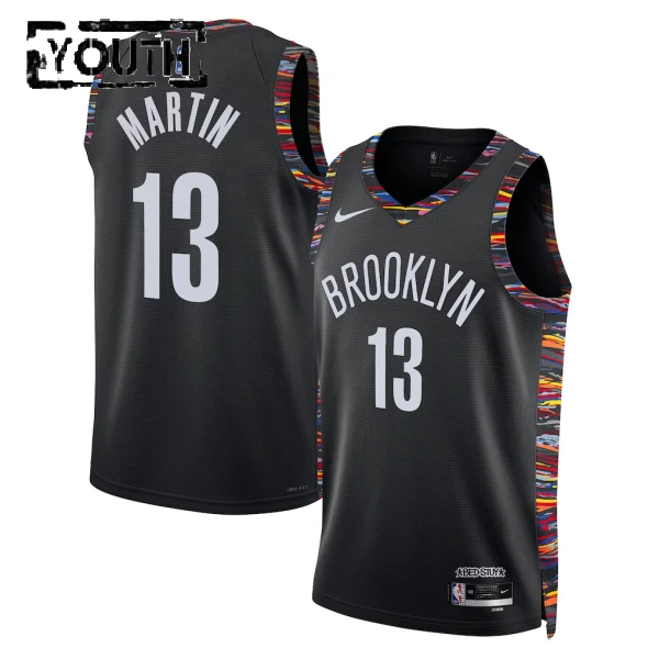 Maglia Brooklyn Nets Tyrese Martin City Edition 2025-26 Swingman Nero - Bambino