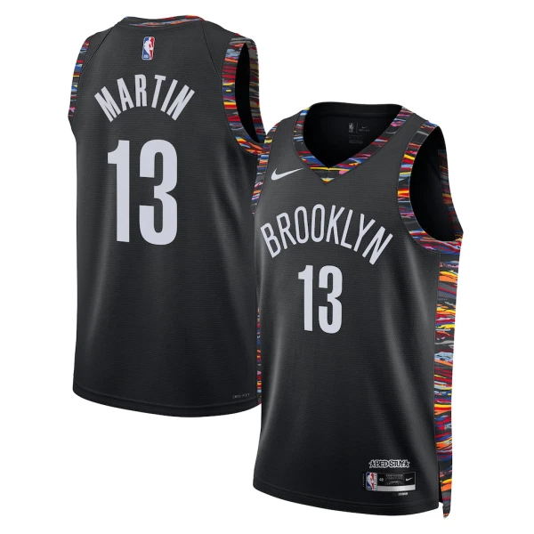 Maglia Brooklyn Nets Tyrese Martin City Edition 2025-26 Swingman Nero - Uomo