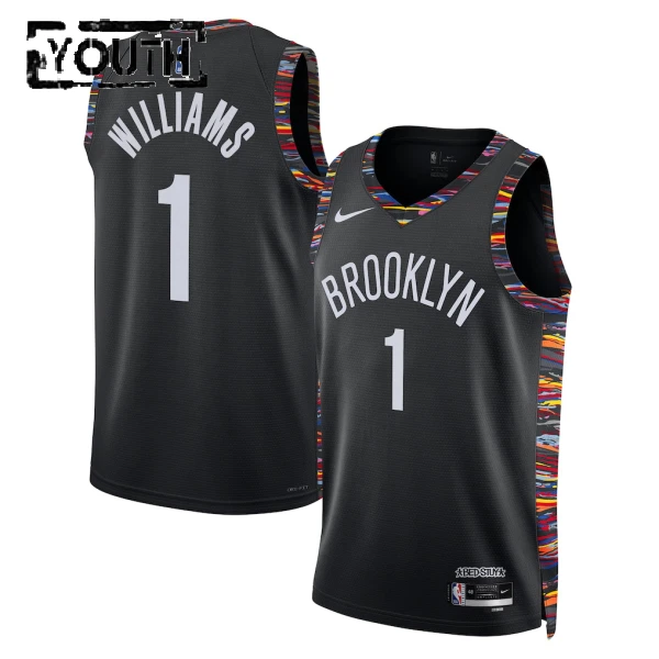 Maglia Brooklyn Nets Ziaire Williams City Edition 2025-26 Swingman Nero - Bambino Maglia Brooklyn Nets Ziaire Williams City Edition 2025-26 Swingman Nero - Bambino