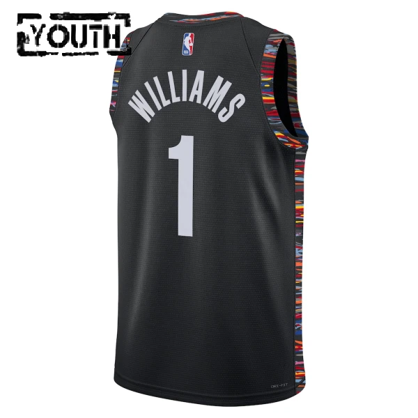 Maglia Brooklyn Nets Ziaire Williams City Edition 2025-26 Swingman Nero - Bambino