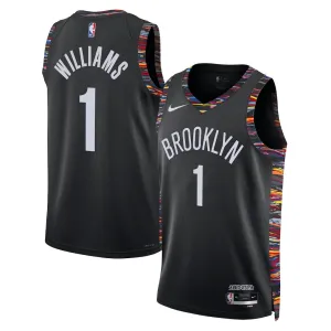 Maglia Brooklyn Nets Ziaire Williams City Edition 2025-26 Swingman Nero - Uomo