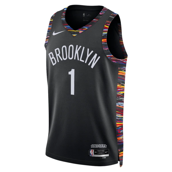 Maglia Brooklyn Nets Ziaire Williams City Edition 2025-26 Swingman Nero - Uomo