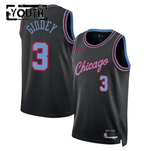 Maglia Chicago Bulls Josh Giddey City Edition 2025-26 Swingman Nero - Bambino