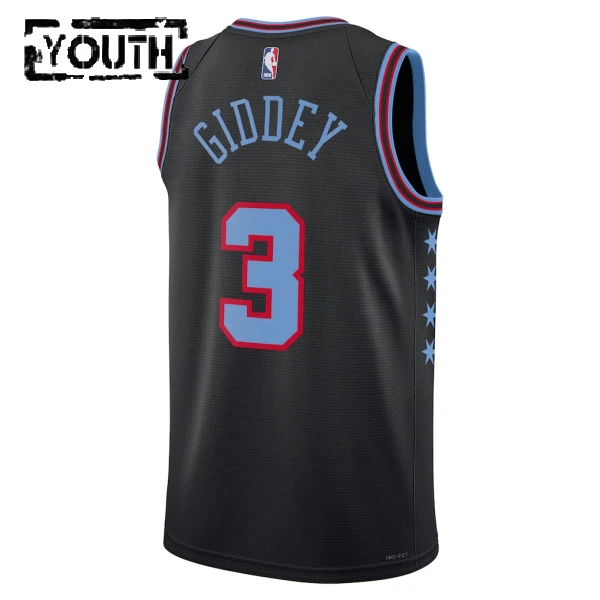 Maglia Chicago Bulls Josh Giddey City Edition 2025-26 Swingman Nero - Bambino