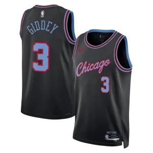 Maglia Chicago Bulls Josh Giddey City Edition 2025-26 Swingman Nero - Uomo