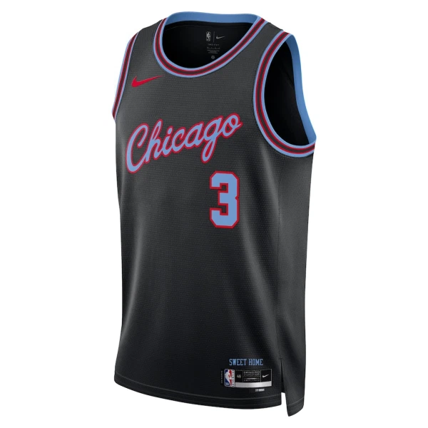 Maglia Chicago Bulls Josh Giddey City Edition 2025-26 Swingman Nero - Uomo
