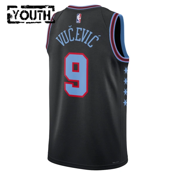 Maglia Chicago Bulls Nikola Vucevic City Edition 2025-26 Swingman Nero - Bambino