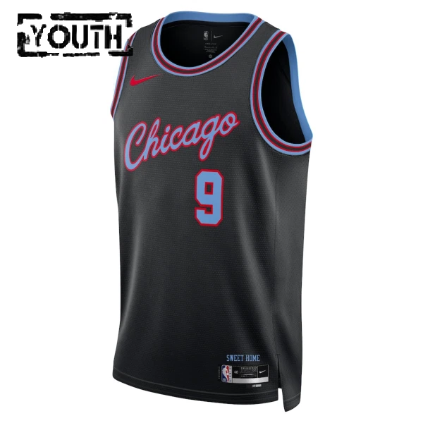 Maglia Chicago Bulls Nikola Vucevic City Edition 2025-26 Swingman Nero - Bambino