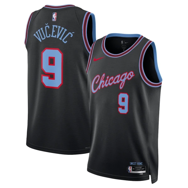 Maglia Chicago Bulls Nikola Vucevic City Edition 2025-26 Swingman Nero - Uomo
